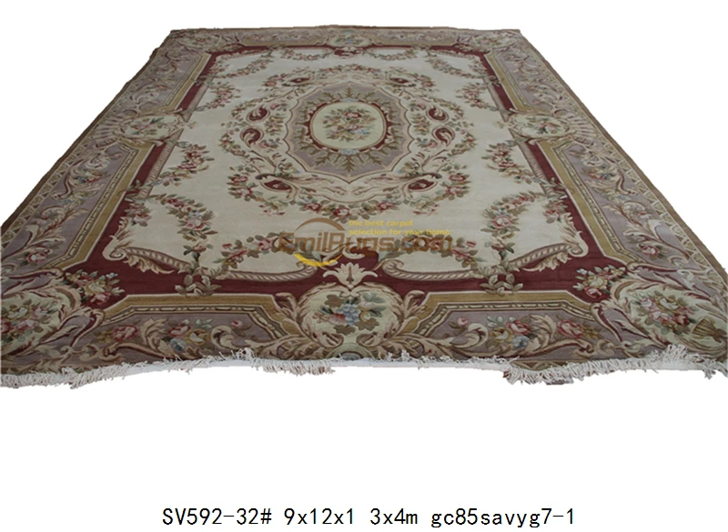 SV592-32 9x12 Цветочный ковер розы мохнатые ковры для гостиной ручной работы ковер Настенный декор изысканный ковер для комнаты традиционный - Цвет: SV592-32 9x12
