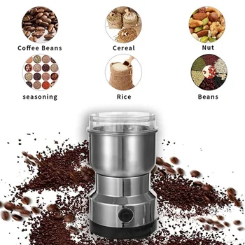 

Coffee Grinder Electric Mini Coffee Bean Nut Grinder Coffee Beans Multifunctional Home Coffe Machine Kitchen Tool EU Plug New