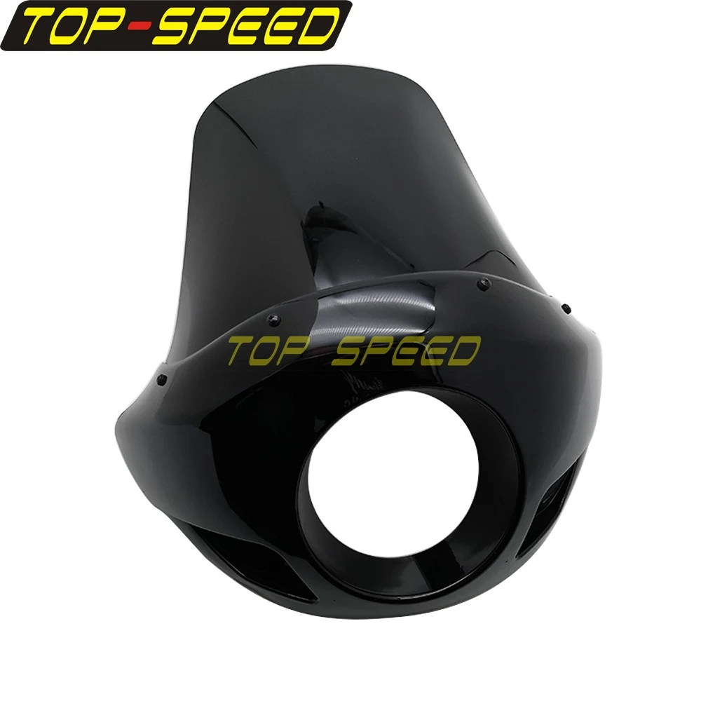 Motorcycle Accessories For Harley Sportster 48 72 883 1200 XL Tall Windshield Cafe Racer Headlight Front Outer Fairing 5.75" Head Lamp Mask for Dyna