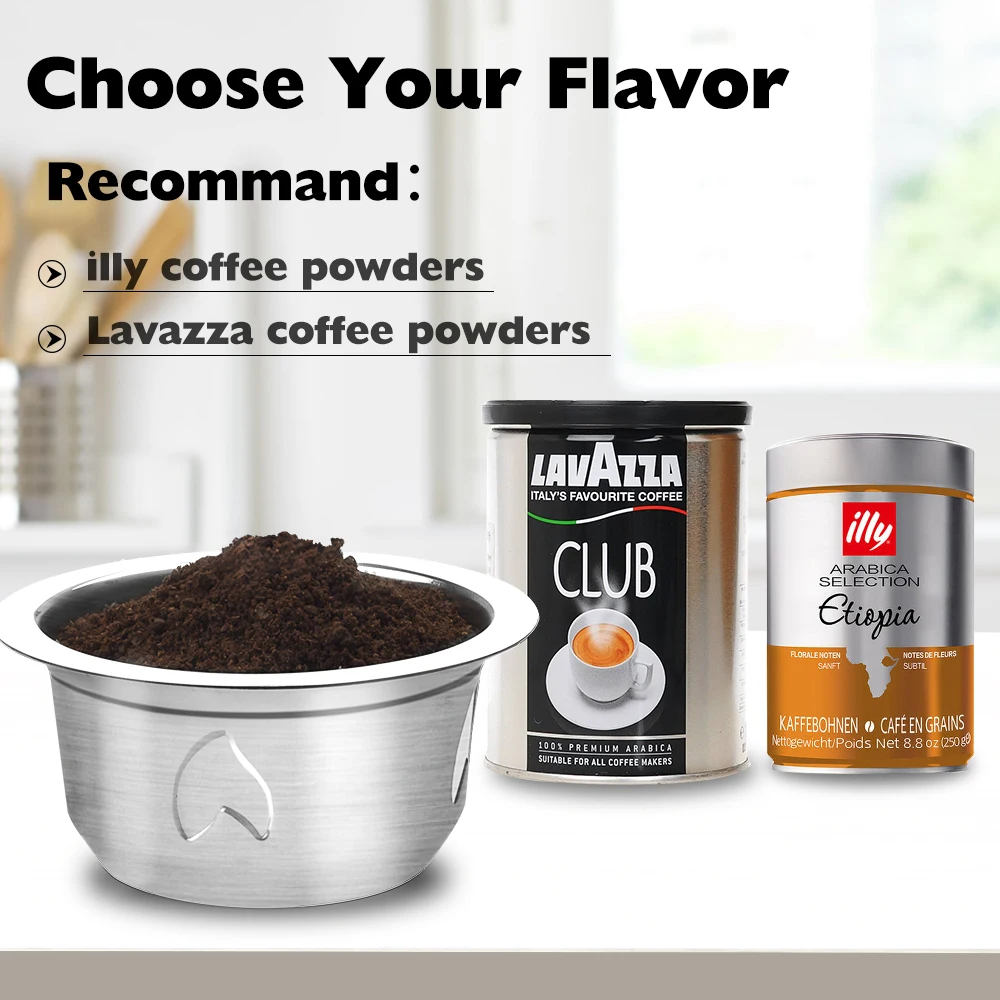 ICafilas Stianless Сталь многоразового использования с фильтром для кофемашины Nespresso Vertuo Кофе капсулы и 80 мл молока Vertuo фильтр эспрессо Vertuoline