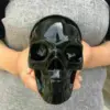 950-1050g Obsidian bone figurines, natural stone mineral sculpted realistic figurines heal home Decorative art collection 1