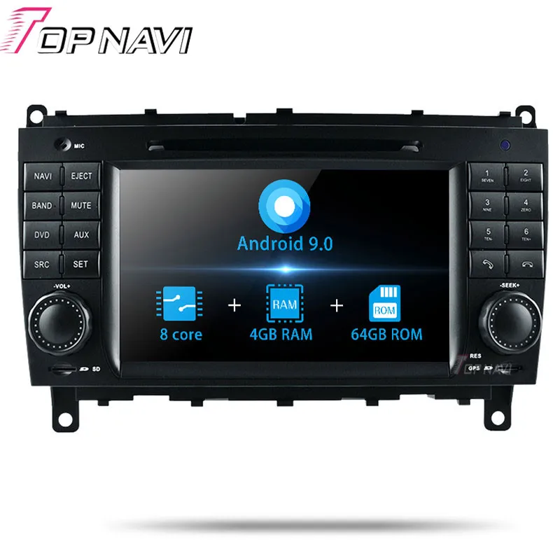 Topnavi Android 8,0 ПК автомобиля DVD плеер для Benz CLK W209 (2006 2007 2008 2009 2010 2011 2012) CLS W219 (2004-2008) gps навигации