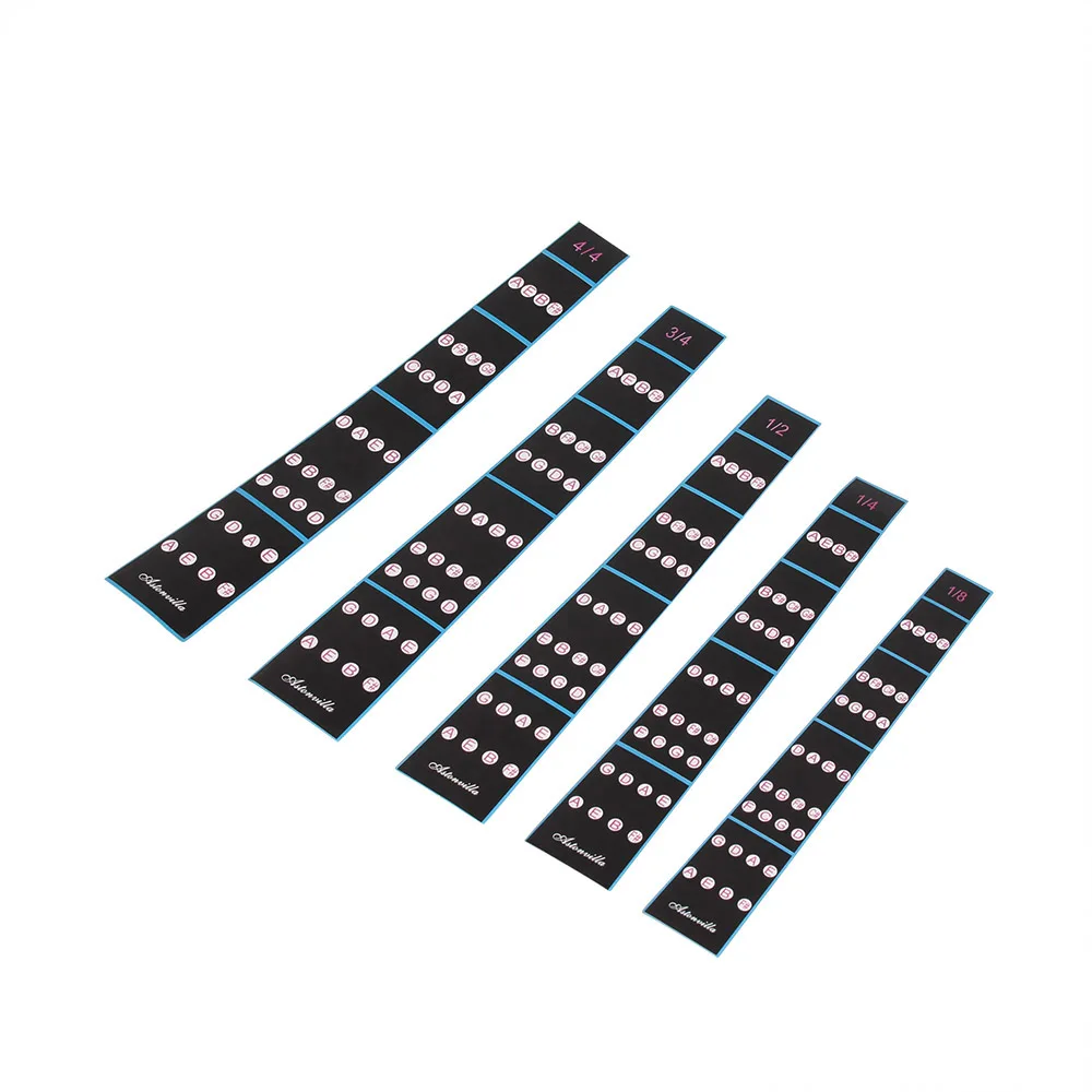 1/8-4/4 Violin Intonation Stickers Fretboard Marker Beginners Learning Violin Fretboard Note Sticker Parts Accessories violin fretboard stickers