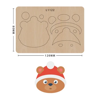 

SMVAUON cute bear scrapbook wooden cutting die making decor supplies dies template Suitable for common die-cutting machines