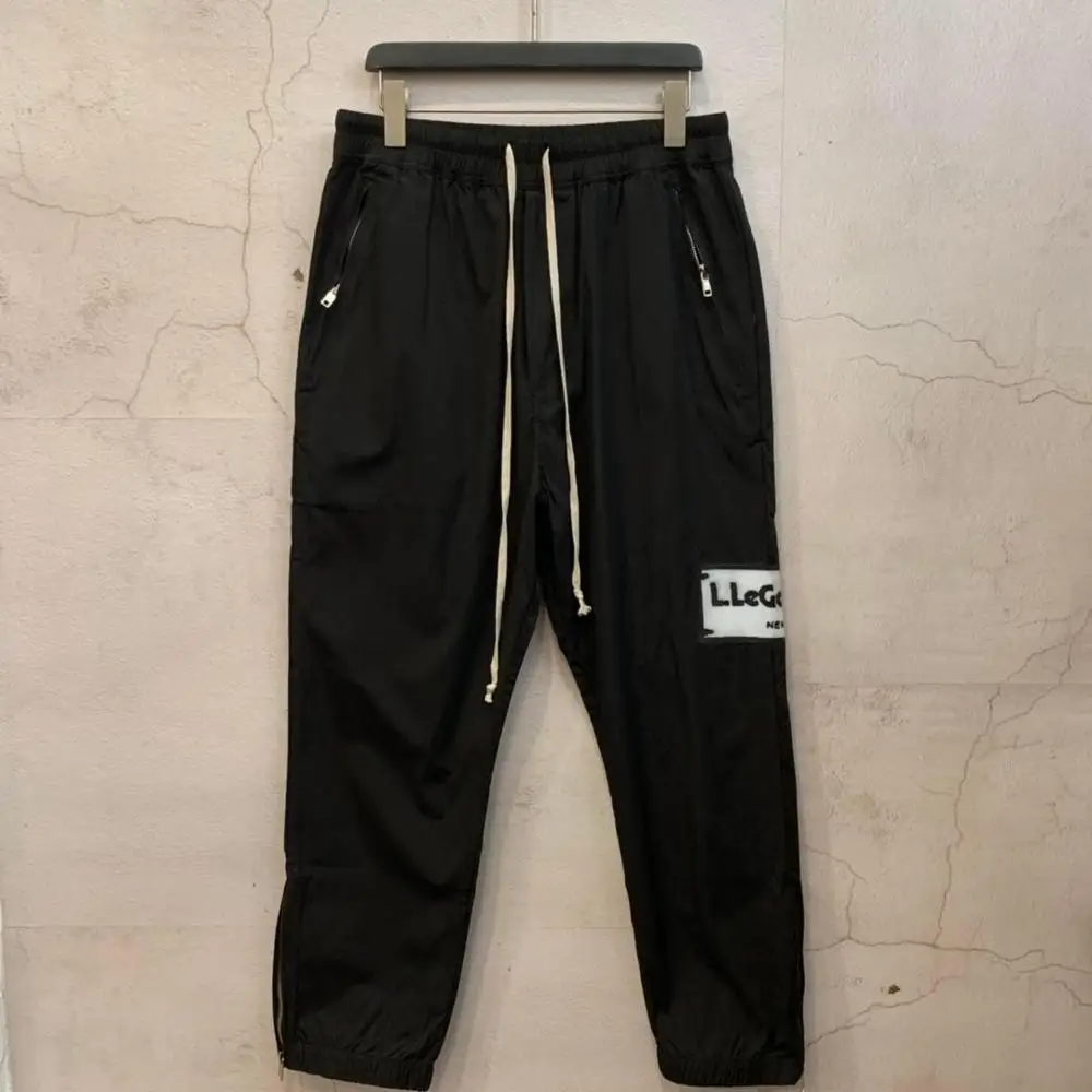 19ss Owen Seak мужские повседневные шаровары Готическая мужская одежда спортивные брюки осенние женские длинные свободные черные брюки XL - Цвет: Черный