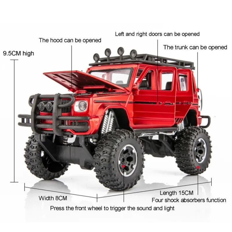 1/32 Mercedes Benz G63 G 500 Высококачественная модель автомобиля из сплава, внедорожный автомобиль, 6 открывающихся дверей, игрушечный автомобиль для детей