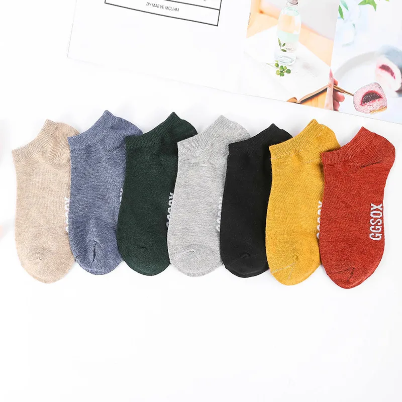 Носки Elifashion Женские однотонные с надписью Плюшевые короткие носки лодочки для