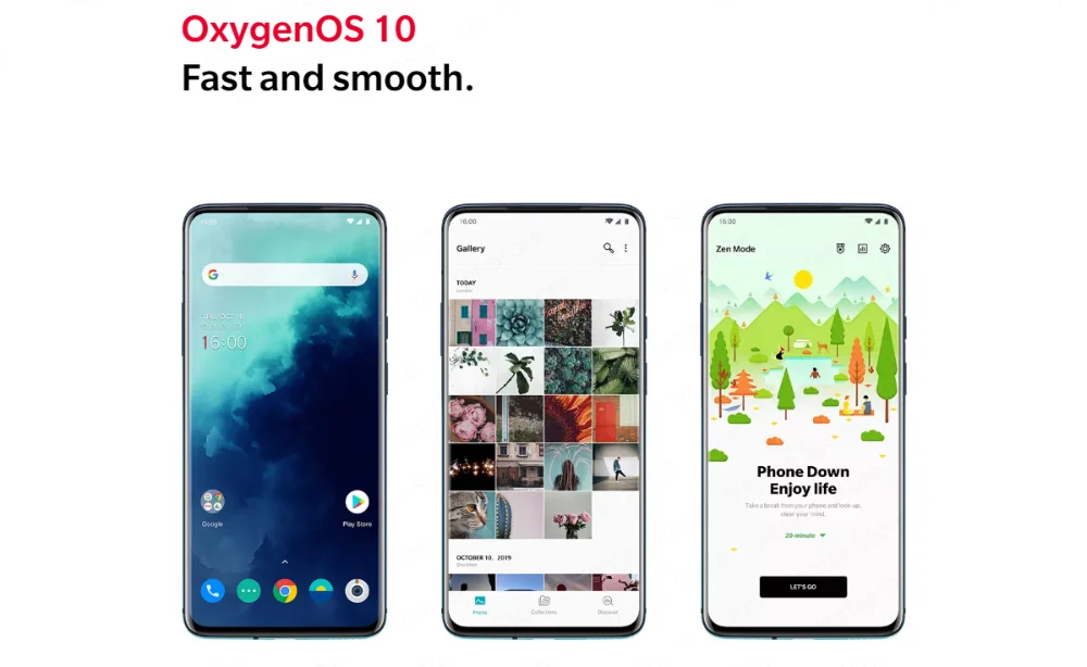 6,67 дюймов, OnePlus 7T Pro, глобальная ПЗУ, мобильный телефон Snapdragon 855 Plus, Восьмиядерный, 48мп, тройная камера, разблокировка экрана