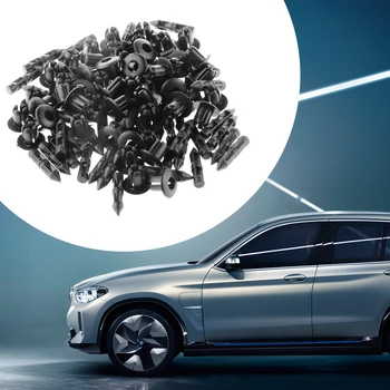 

100 Pcs Car Clips 6mm Hole Plastic Push In Type Rivet Fastener Pin Clips For Yamaha YZF R1 R6 Suzuki Honda CBR Nissan For Toyota