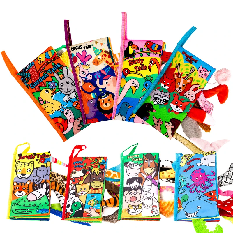 

Intelligence Development Cloth Books Cloth Bed 3D Animal Book Educational Toy for Kids Baby