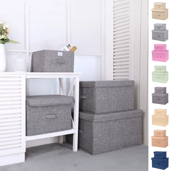

Foldable Storage Bins Kit Linen Closet Home Wardrobe Clothes Organizer Storage Box Fabric Bag Clothes Holder Shoe Box D20