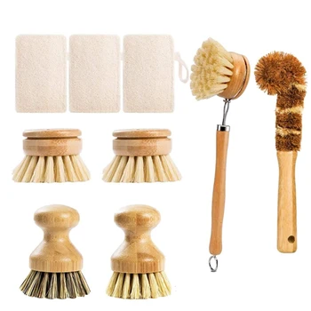 Kitchen Cleaning Brush Set Natural Bamboo Eco Cleaning Accessories » Eco Trading Marketplace