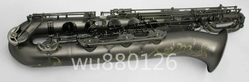 Высокое качество Baritone E плоский Саксофон Новое поступление латунный черный никелированный саксофон музыкальные инструменты с мундштуком чехол