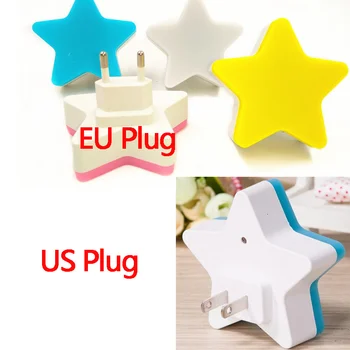 

Fashion Cute and Practical Gift Led Plug-in Switch Night Light Five-pointed Star Light Interior Decoration Corridor Light