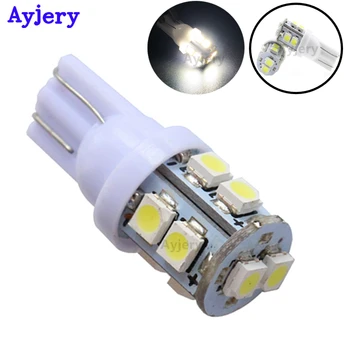 

AYJERY 500 PCS T10 194 168 3528 1210 10 LEDs Auto Led lights 10 SMD W5W 12V DC White Blue Red Clearance Door Signal Car Lights