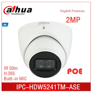 

Dahua IP Camera 2MP WDR IR Eyeball AI Network Camera IPC-HDW5241TM-ASE H.265 Built-in MIC IR 50m security monitor