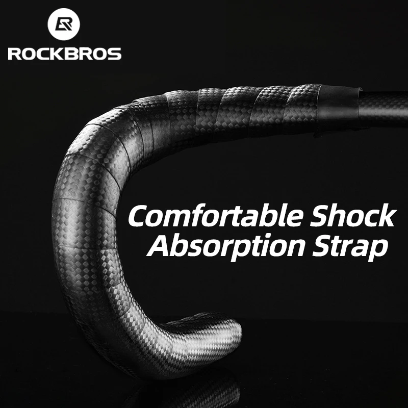 ROCKBROS Bicycle Handlebar Tape Road Bicycle Anti-slip Silica Gel EVA Shock Absorption Handle Bar Tape Cycling Wrap End Plug