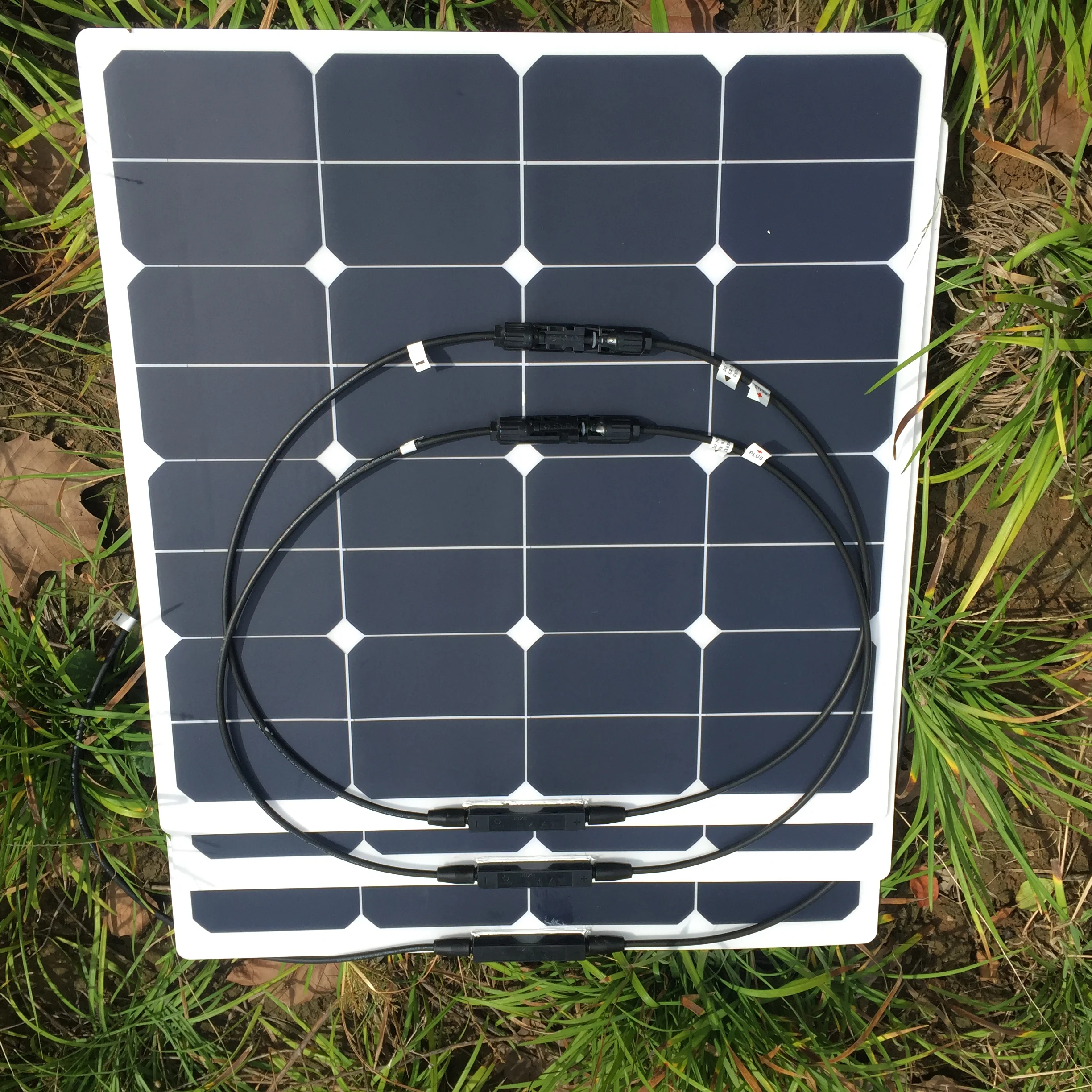 

High efficiency Sunpower cell Semi Flexible solar panel 50W 100W for car, boat,roof