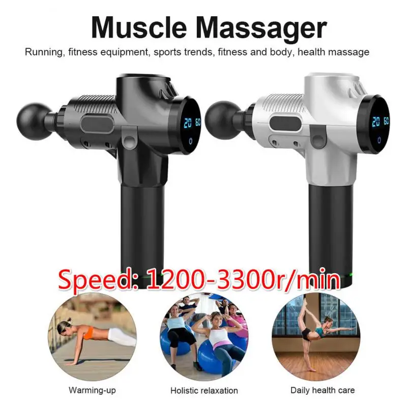 

Dropshipping Electric Muscle Massager Therapy Fascia Massage Gun Deep Vibration Muscle Relaxation Fitness Equipment Health Care