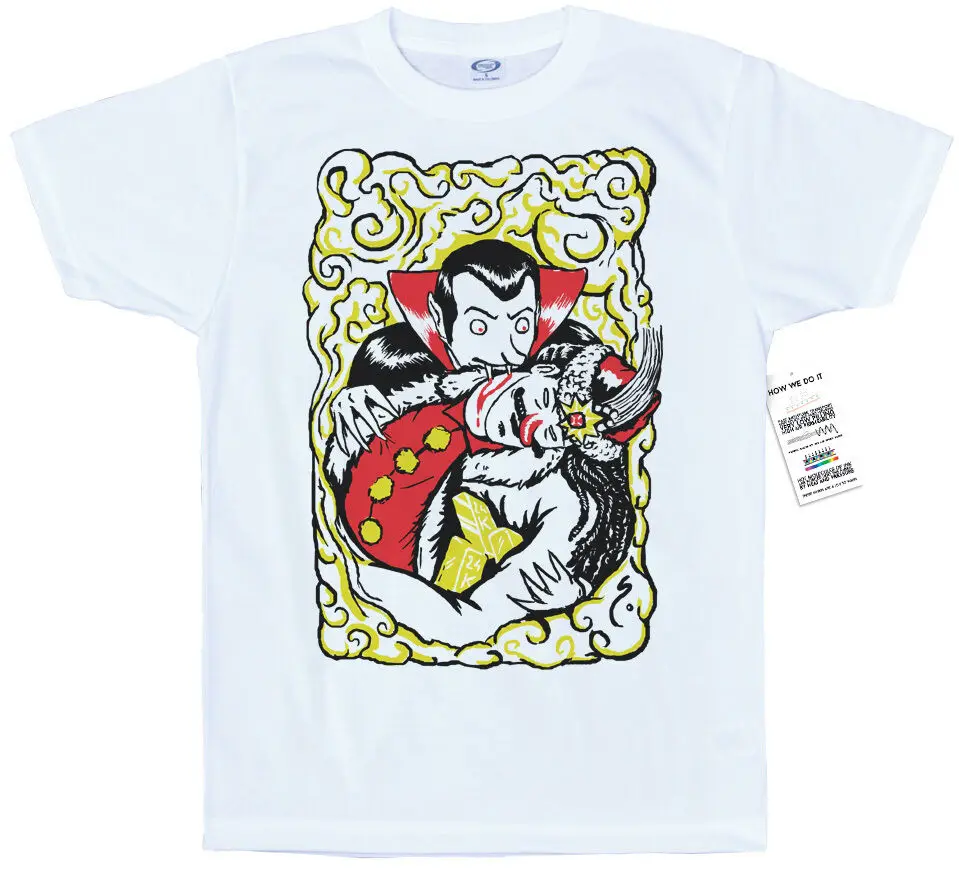 Футболка Dracula VS Vlad the Impaler Хлопковая мужская футболка с новым дизайном | Мужская