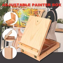 Художественная картина для рисования, Настольная коробка, картина маслом, чемодан для ноутбука, многофункциональный деревянный мольберт, художественное ремесло с интегрированной коробкой
