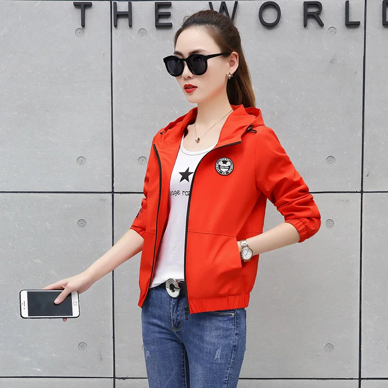 

Figure Rong Jacket Coat Women's Spring And Autumn New Style Korean-style Fashion Casual Hooded Jacket Baseball Uniform