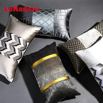 

Luxury Satin Cushion Cover Throw Pillow Covers Jacquard Home Hotel Restaurant Cushion Covers for Office Chair Car Seat 30*50cm