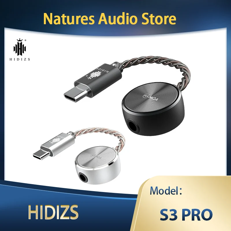 

Hidizs S3PRO S3 PRO Portable DAC HiFi USB C Type-C to 3.5mm Amplfier with MQA 8X Support AMP Adapter DSD128 Audio Cable