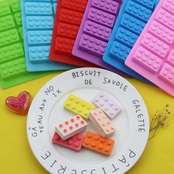

Lego type Shape Building Block Design Silicone Chocolate Mold Ice Cube Tray Mould Form To Pudding Jelly Cake Tools