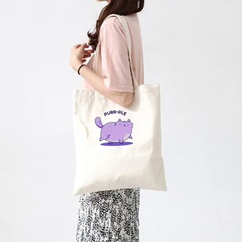 

Large Capacity Cute Tote Bag Canvas Shopping Bags Women Casual Shoulder Bags Lady Harajuku Kawaii Handbag Eco Student Book Bag
