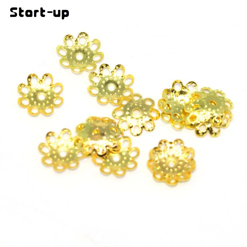 

800pcs/Lot Flower Torus Shape Alloy Beads Caps Gold Jewelry Findings Spacer Beads For Jewelry Making Charms Necklace Bracelets