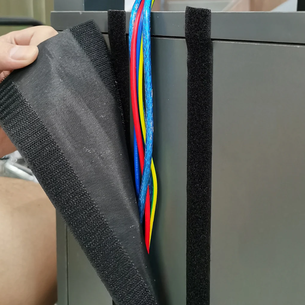 1/3 Meters Cable Cover Nylon Sticky Wire Protector Floor Blanket Reusable Management Cord Tube For Floor Carpet Trunk Desk cable organizer
