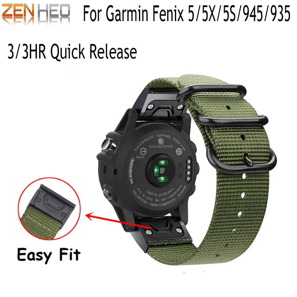

26 22 20mm Watchband for Garmin Fenix 5X 5 5S Plus 3 3 HR Forerunner 935/945 Watch Quick Release Silicone Easy fit Wrist Bands