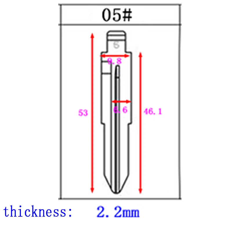 #5 Folding key blade For Mitsubishi For Lioncel Soveran Hafei Saima Suzuki Car key embryo replacing the head NO.5