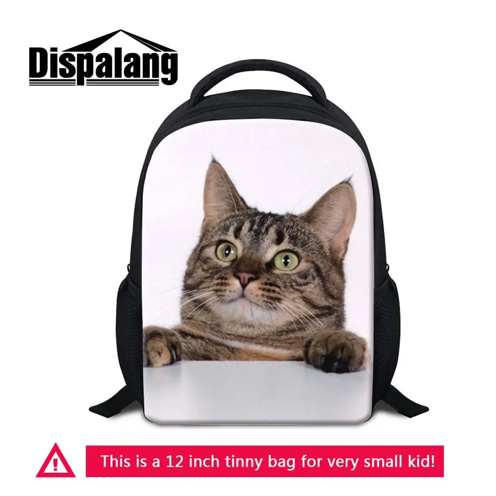 Backpack08 12 дюймов мини рюкзак для девочек полиэстер школьные сумки животные кошка печать детский сад Bookbags дети ежедневно рюкзак Sac Dos - Цвет: Backpack08