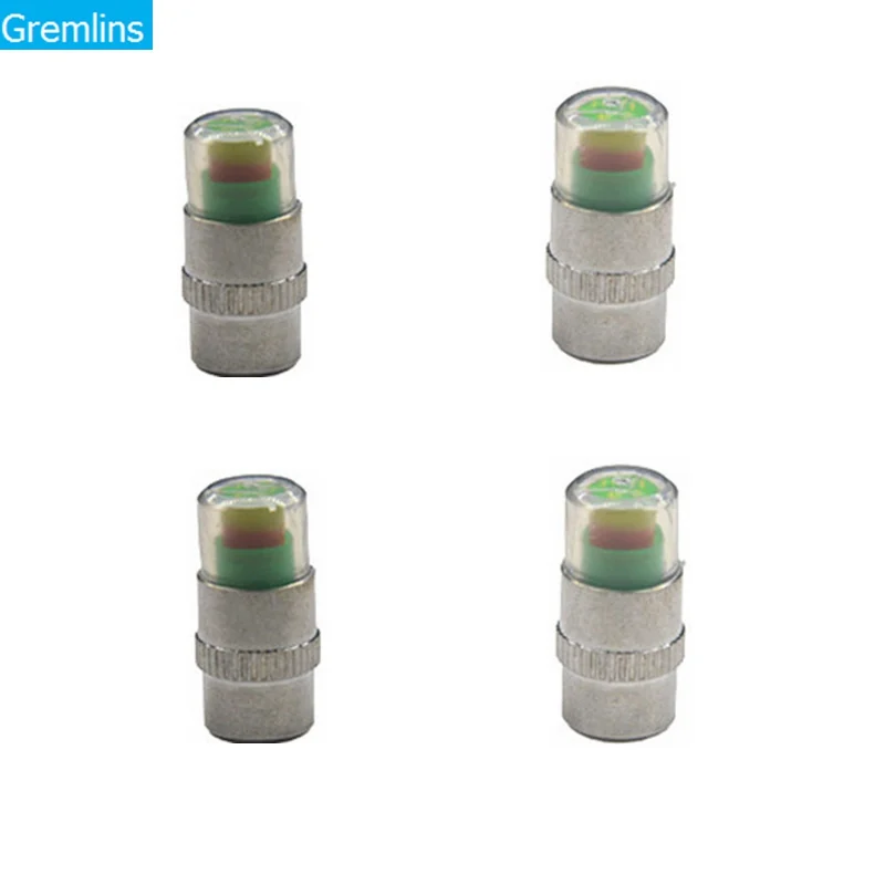 Car Tire Pressure Monitor Car Tire Pressure Sensor 4PCS Car Tire Pressure Monitor System Car Tire Pressure Sensor Alarm Auto Tyre Air Valve Cap Air Alert Sensor Universal