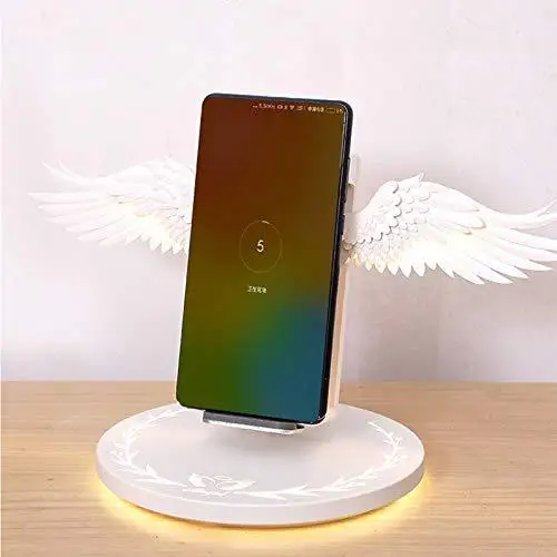 Angel Wings Qi Беспроводная зарядная док-станция 10 Вт 3,0 быстрое зарядное устройство Тип C для iPhone X XR 8 Plus Smasung S9 S10 Plus для huawei