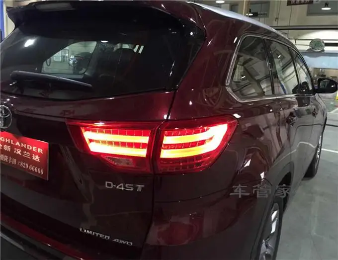 Задний фонарь для автомобиля Toyota Highlander- Kluge светодиодный задний фонарь Противотуманные фары Дневные ходовые огни DRL тюнинг автомобильные аксессуары