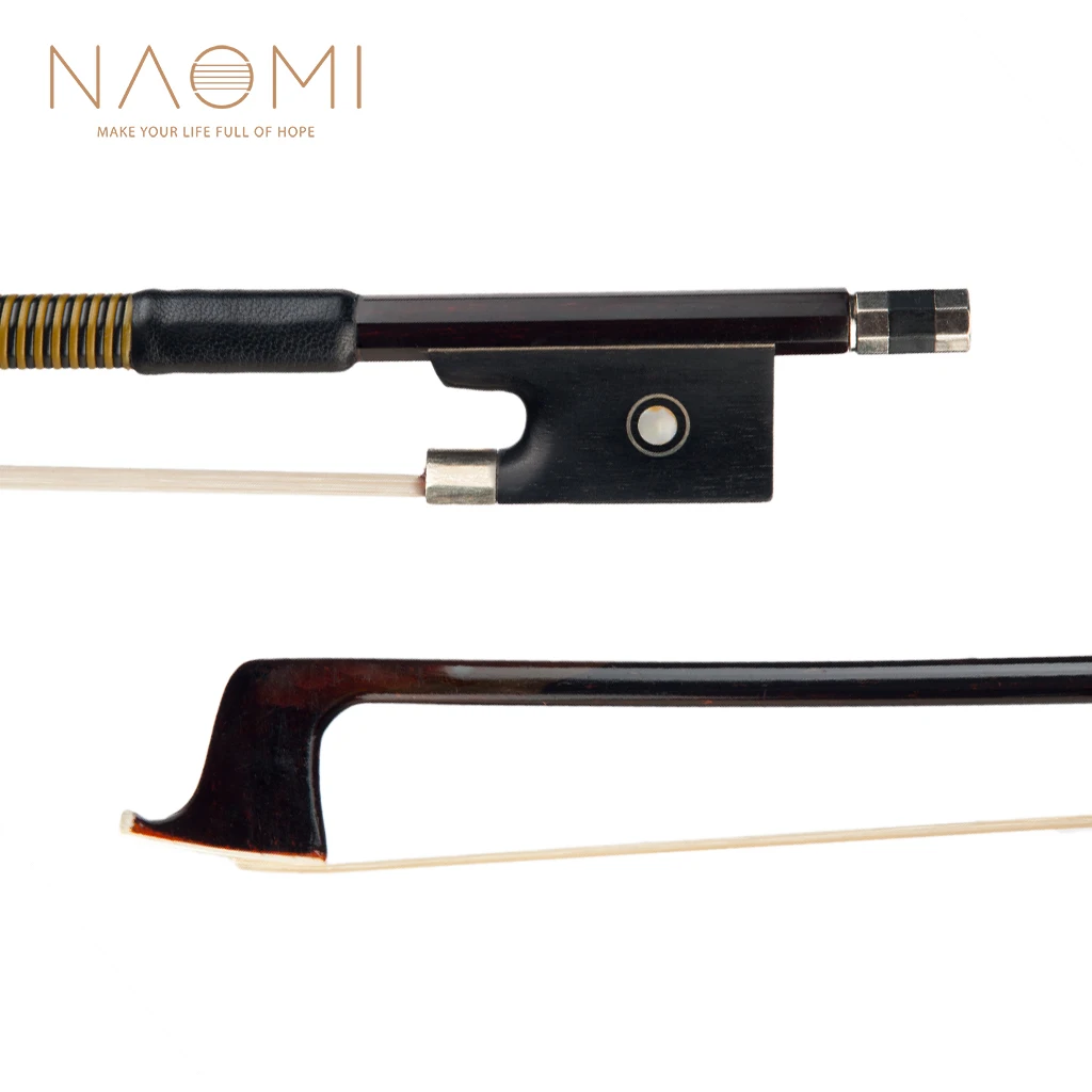 

Naomi Carbon Fiber Violin Bow Black And Yellow Line Wrapped Bow Ebony Frog Good Balance For 4/4 Violin Bow