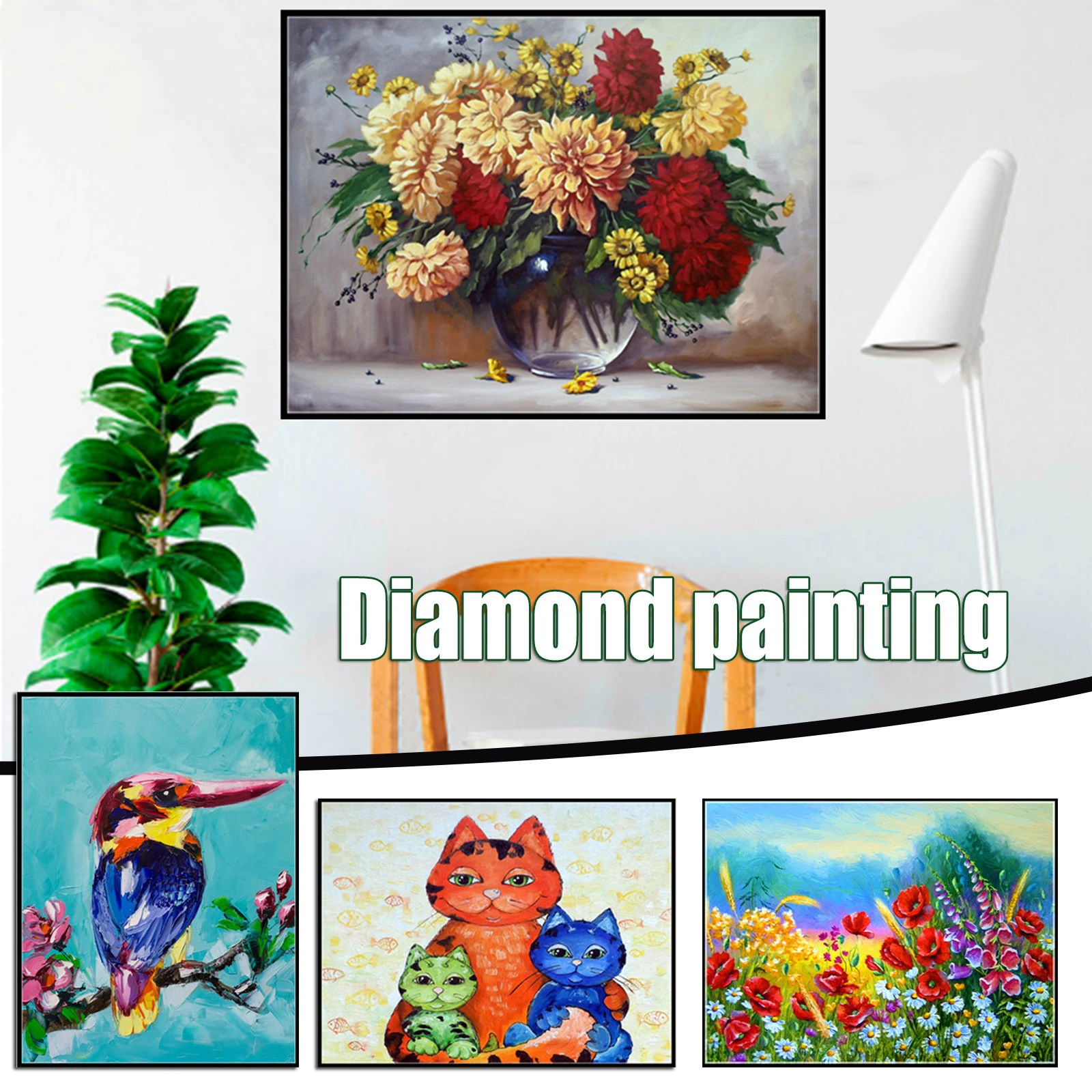 5D DIY Full Drill Diamond Painting Cross Stitch Embroidery Mosaic Home Ornament 