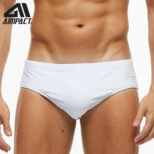 White AIMPACT, мужские плавки, сексуальные, модные, новые, мужские, для пляжа, для серфинга, купальный костюм с кулиской, для отдыха, пляжная одежда, AM8155 - Цвет: White