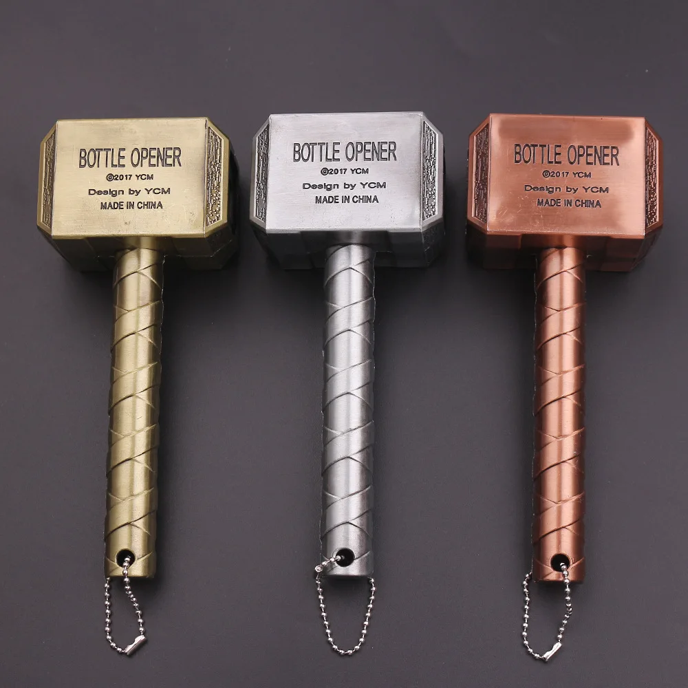 Мстители Endgame Mjolnir Тор молот косплей медведь откупориватель бутылок реквизит металлический многофункциональный Mjolnir творческие открывалки с длинной ручкой