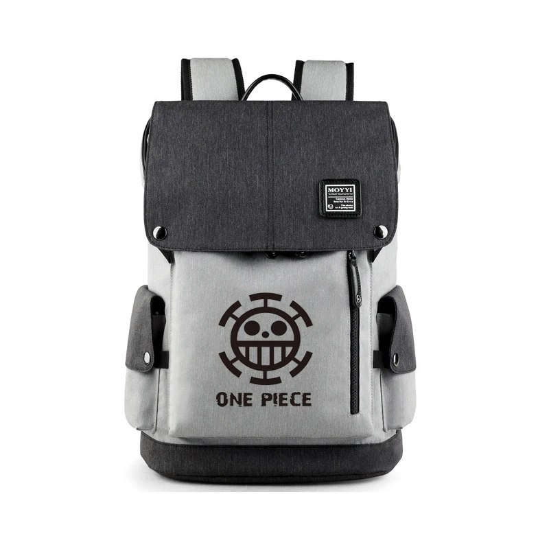 Аниме one piece Trafalgar Law Luff Teentage дорожная сумка для ноутбука USB зарядка Студенческая школьная сумка на плечо Косплей холщовый рюкзак