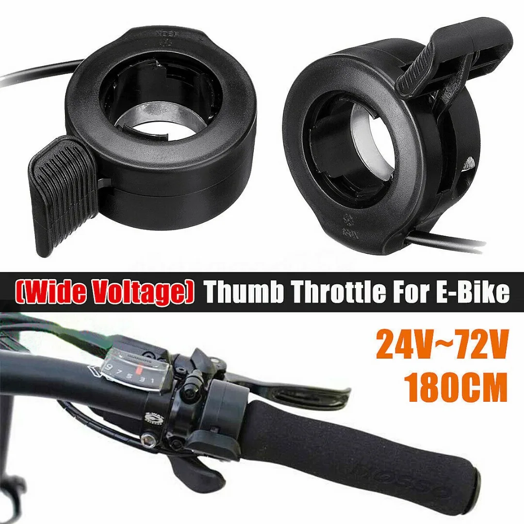 24V/36V/48V/60V/72V Thumb Throttle Speed Regulation Controler for Electric Bike Scooter Universal Accelerator Speed Controler afbeelding