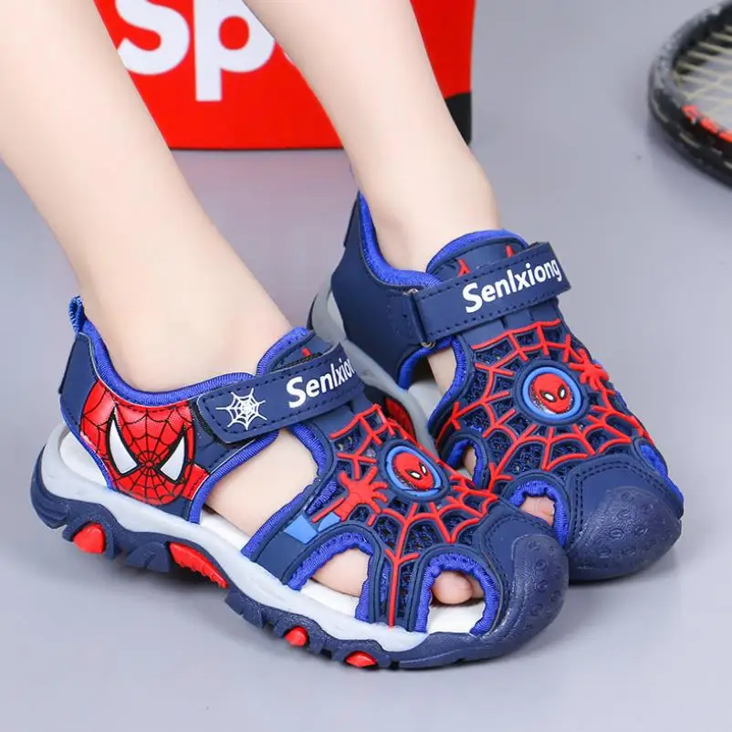 

Summer Kids boys Sandals Boys Beach Spiderman Fashion Causal Sandals Children Shoes Baby Boy Closed Toe Sandas Shoes Size 26-36