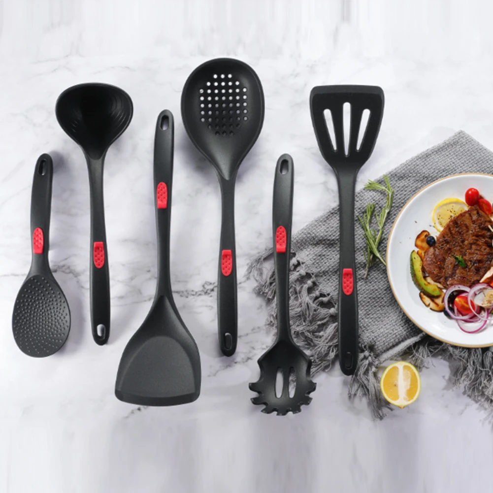 7Pcs Food-grade Silicone Eco-friendly Cooking Heat Resistant Tools Non Toxic Durable Home Kitchenware Set Cookware Shovel Spoon