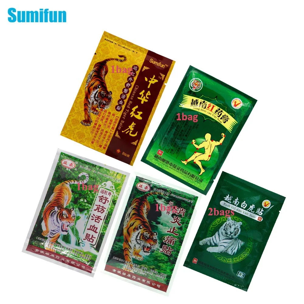 Sumifun 5 типов 48 шт. пластырь с тигром мышцами от артрита 100% оригинальный китайский