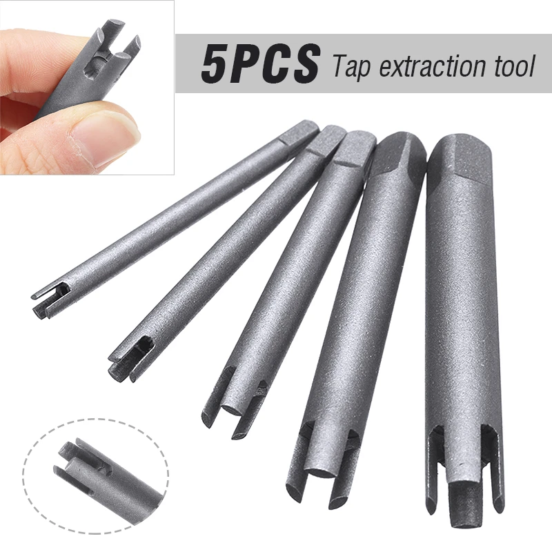 5pcs HSS 6542 Broken Tap Extractor Broken Tap Remover Removal Tool Kits