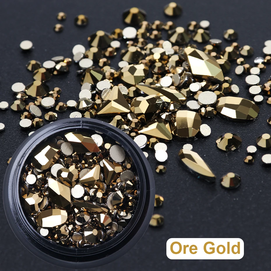 Ore Gold Nail Decorations