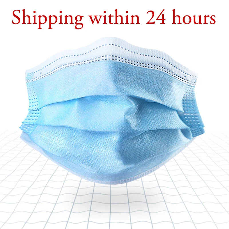 

Fast Delivery Mask 50pcs Face Disposable Mouth Masks Non Woven Anti-Dust Meltblown Cloth Masks Earloops Masks 20pcs 100pcs